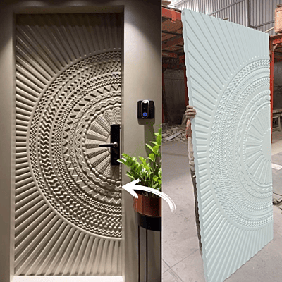Luxurious 3D HDHMR Door with PU Paint in Inner Peace (7443) Luxurious 3D HDHMR Door with PU Paint in Inner Peace (7443)