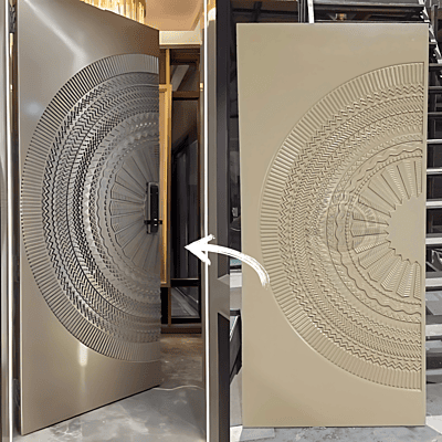 3D HDHMR Deco Painted Door with Intricate Circular Design – Premium Quality 3D HDHMR Deco Painted Door with Intricate Circular Design – Premium Quality